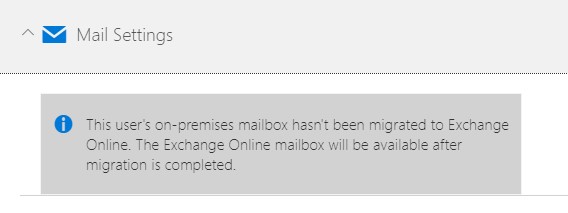 Users OnPremises Mailbox Not Migrated